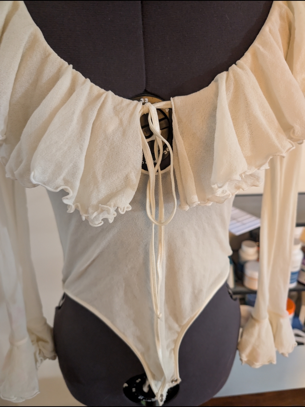 Cosabella Lace Ivory Stretch Bodysuit – Y2K Bebe vibe / early 2000s